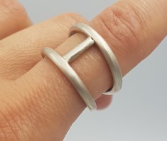 Superb inel vintage manufacturat din argint model unicat