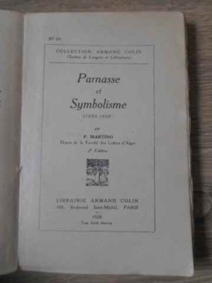 PARNASSE ET SYMBOLISME 1850-1900 (UZATA)-P. MARTINO-228923 foto