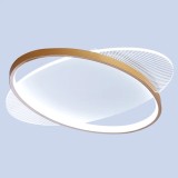 Plafoniera Gravity Erste LED 48W 3360lm, Plafoniera Moderna Reglabila 3000-6000K, Corp Iluminat Interior Alb-Auriu Elegant, 480x60mm Design Chic