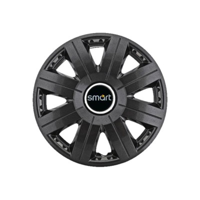 Set 4 Capace Roti 15 inchi (R15) Cosmos Negru, Compatibile cu Smart foto