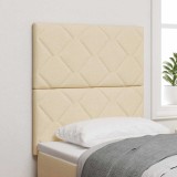 Cumpara ieftin Tăblie cap cu lumini cu bandă LED Ajustabil Crem 80 cm țesătură