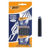 Rezerve Cerneală Stilou, BIC, Set 24 Bucăți, Culoare Albastru