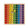 Joc educativ tabla inmultirii, din lemn, 19x19 cm, ATU-080152, Oem