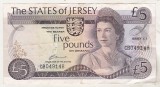 bnk bn Jersey 5 lire sterline ND (1976-1988) - circulata
