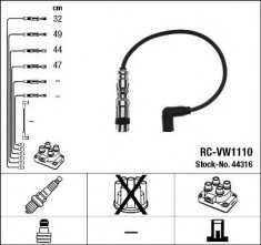 Set fise bujii VW POLO (6R, 6C) (2009 - 2016) NGK 44316 foto