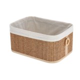 Coș Rectangular Bambus / In Mare 36.5X26X17 Cm &ndash; Alb / Bamboo | Organizatoare Baie