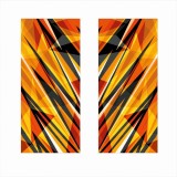 Set 2 stickere auto decorative pentru st&Atilde;&cent;lpi u&Egrave;i, folie autoadeziv&Auml; orajet, print ecosolvent, 2x 50x22 cm