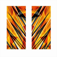 Set 2 stickere auto decorative pentru st&Atilde;&cent;lpi u&Egrave;i, folie autoadeziv&Auml; orajet, print ecosolvent, 2x 50x22 cm