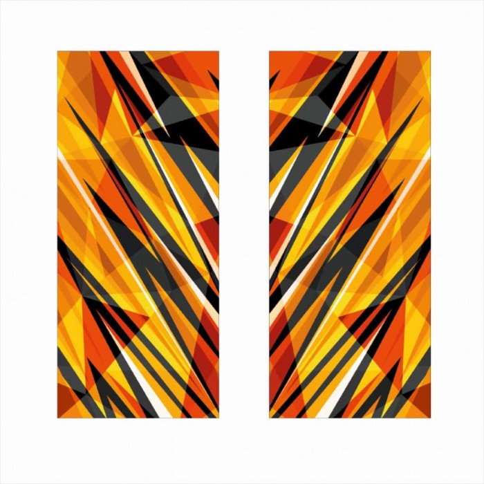 Set 2 stickere auto decorative pentru st&Atilde;&cent;lpi u&Egrave;i, folie autoadeziv&Auml; orajet, print ecosolvent, 2x 50x22 cm