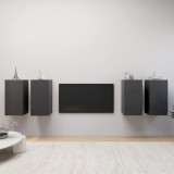 VidaXL Dulapuri TV, 4 buc., gri, 30,5x30x60 cm, lemn prelucrat 3078950