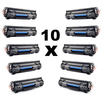 Set 10 tonere compatibile vrac ce278a 78a black pentru hp foto