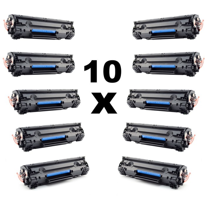 Set 10 tonere compatibile vrac ce278a 78a black pentru hp