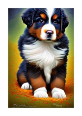 Sticker decorativ, Catelus, Multicolor, 85 cm, 6418ST foto
