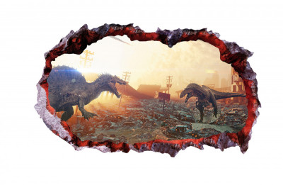 Sticker decorativ cu Dinozauri, 85 cm, 4348ST-1 foto