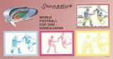 Somalia 2002 - Sport , fotbal, bloc 2 valori dantelat , MNH . Mi.Bl.86-87