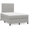 VidaXL Pat box spring cu saltea, gri deschis, 120x190 cm, textil 3269867