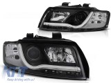 Set de faruri de tuning cu lumini DRL reale, potrivit pentru Audi A4 B6 10.2000-10.2004 sedan/combinate, stanga si dreapta Performance AutoTuning