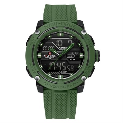 Ceas Barbati Naviforce 7114 Verde , Functii Multiple, Design Sport, Cronometru, Rezistent la Apa 5ATM foto