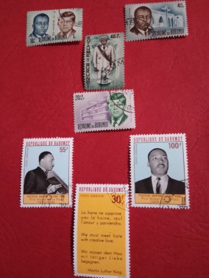 BURUNDI/DAHOMEY, PERSONALITĂȚI - 2 SERII COMPLETE ȘTAMPILATE foto
