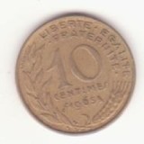 Franța 10 centimes 1965
