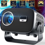 Videoproiector Smart Linomag&reg;, Android 11.0, 4000 Lumeni, Airplay/Miracast, Suport 1080p, WiFi 2.4G/5G, Bluetooth 5.2, Argintiu/Negru