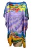Rochie Poncho Dama Mov One Size, Matase 100%, Lungime Midi, Vara, Lejera