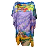 Rochie tip poncho dama LV, mov, one size