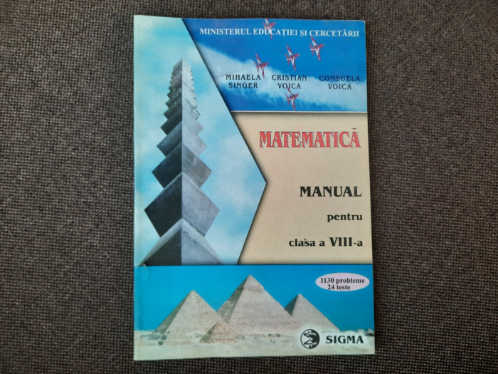 MATEMATICA MANUAL PENTRU CLASA A VIII-A - Mihaela Singer, Consuela Voica,R24/1
