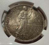 2 Lei 1914 Hamburg, Argint, Romania, NGC MS64