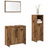 VidaXL Set mobilier de baie, 3 piese, lemn vechi, lemn prelucrat