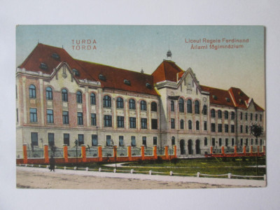 Carte postala Turda:Liceul Regele Ferdinand anii 20 foto
