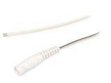 Cablu DC 5,5/2,1 Soclu Drept Alb 3m 2x0,5mm2