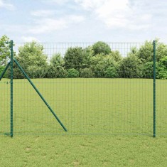 Ingradire cu stalpi Verde 1.5 x 10 m Otel foto