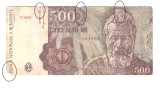 Bancnota 500 lei aprilie 1991, circulata, uzata