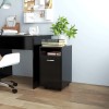 VidaXL Dulap lateral cu roți, negru, 33x38x60 cm, PAL 803048