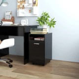 Cumpara ieftin Dulap lateral cu roți, negru, 33x38x60 cm, PAL