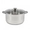 Oala Myra Heinner, 30 x 17 cm, inox, capac sticla, Argintiu