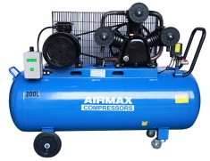 Compresor de aer W3090/8 AIRMAX, debit aer aspirat 900 l/min, capacitate butelie 200 L, presiune 8bar, 400V