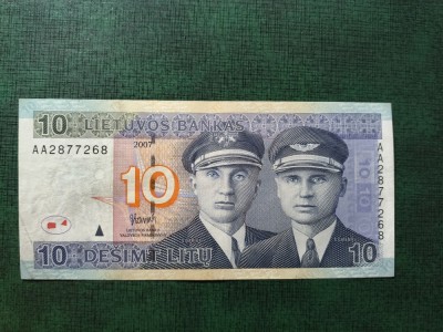 LITUANIA 10 LITU 2007 foto