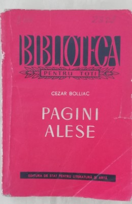 myh 44f - BPT - Cezar Boliac - Pagini alese - ed 1959 foto