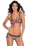 Cumpara ieftin SW1108 Costum de baie in doua piese cu imprimeu etnic si bustiera