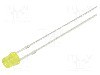 Dioda LED, 3mm, galbena, 220...330mcd, 20mA, 1,8...2,6V, OPTOSUPPLY - OSY5JA3P83A