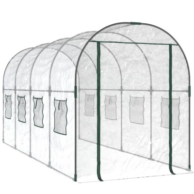 Sera transparenta 160x400x190 cm PVC/otel vopsit electrostatic foto