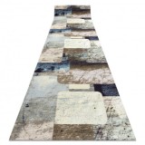 Traversa anti-alunecare DIGITAL - SQUARES Geometric albastru / bej, 100 cm
