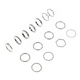 Set Inele, Language of Jewels, Verighete, 15 Bucăți, Culoare Argintie, Model Strass