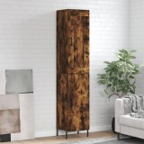 Cumpara ieftin Dulap &icirc;nalt, stejar fumuriu, 34,5x34x180 cm, lemn prelucrat
