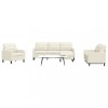 VidaXL Set de canapele cu perne, 4 piese, crem, catifea 3278369