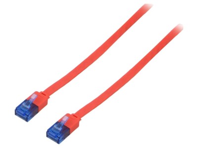 Patch cord U/UTP Cat6a PVC Roșu 2m foto