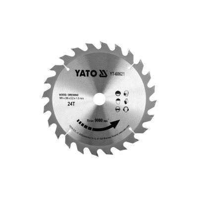 Disc circular pentru lemn 185 x 20 x 2.2 mm Yato YT-60621 foto