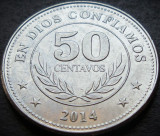 Cumpara ieftin Moneda exotica 50 CENTAVOS - NICARAGUA, anul 2014 * 3987 A, America Centrala si de Sud